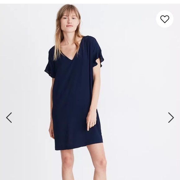 LAST CHANCE - Madewell Ruffle-Sleeve Easy Dress - Picture 1 of 5